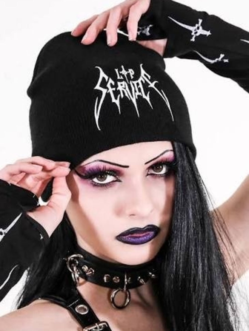DEADSTOCK Lip Service X Riddick Black Logo Beanie